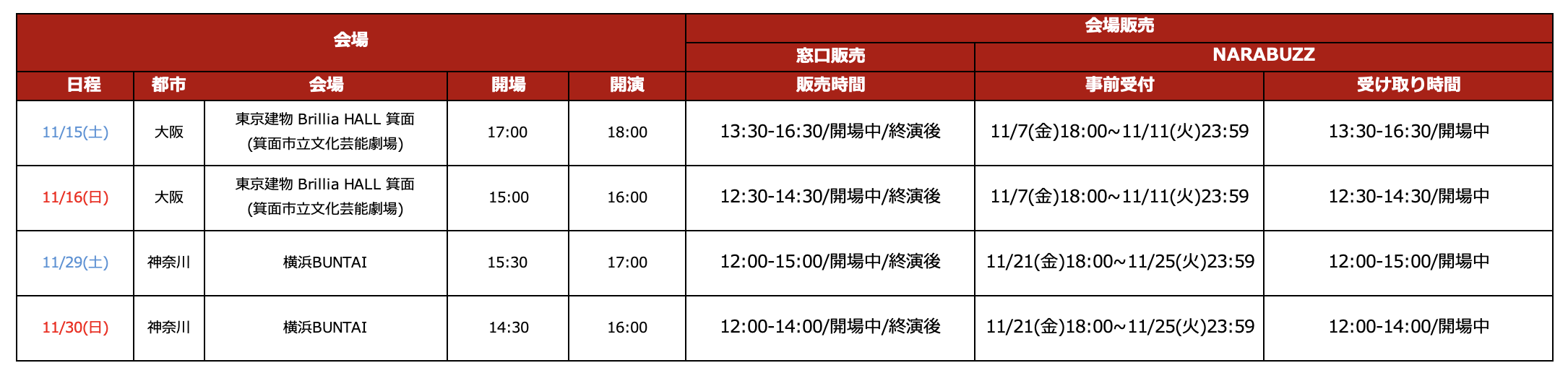 受付スケジュール